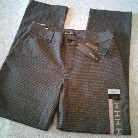 🌺NWT Lee Wrinkle Free Straight Leg Pants/Trousers - Picture 1 of 7